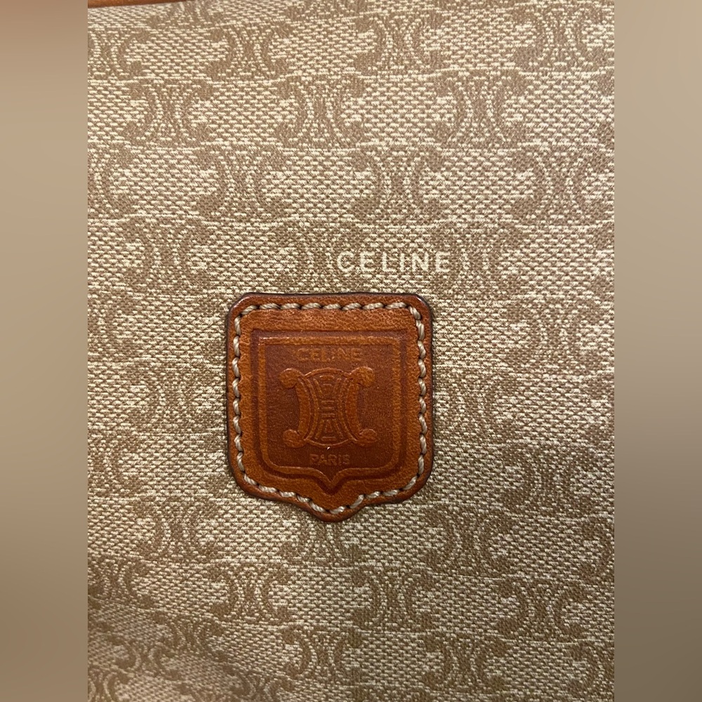 CELINE Rare Vintage Beige Macadam Mini Tote - Picture 17 of 17
